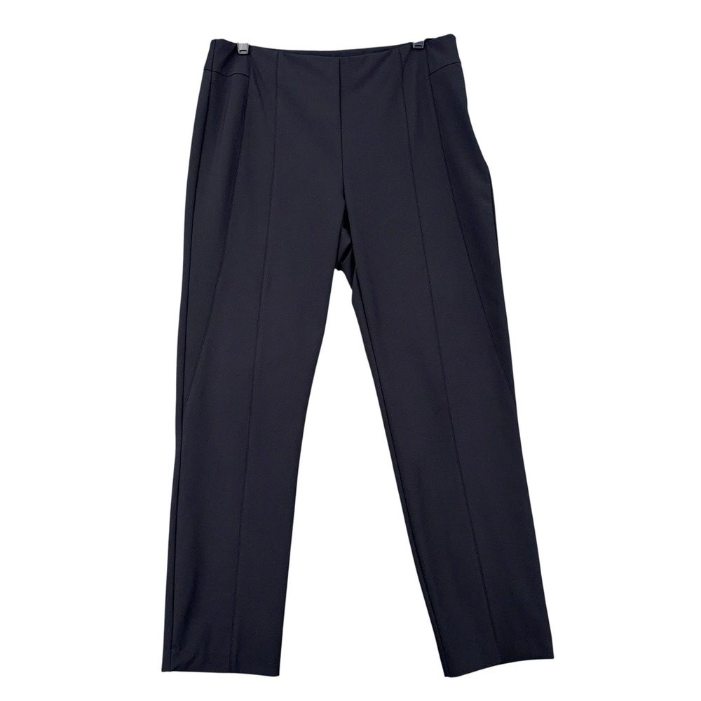 Peace of Cloth Womens Black Tailored Side Zip Stretch Trousers Pants 8 112P148